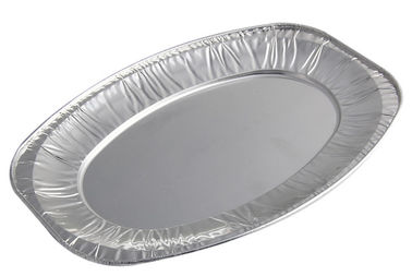 Dish Aluminum Foil Pans 20 - 200mic Thickness For High Grade Fast Food